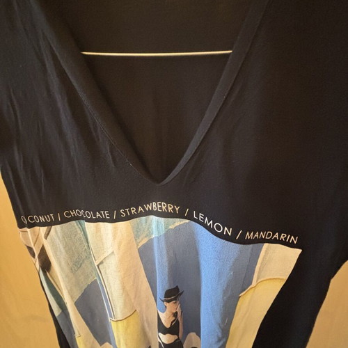Zara black top with tulle hem like new