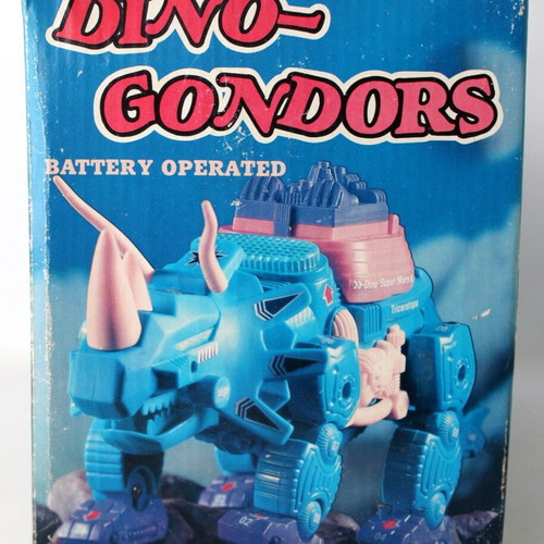 Vintage 90's Dino Gondors Triceratops Dinosaur Toy Figure Yung Lo Taiwan new