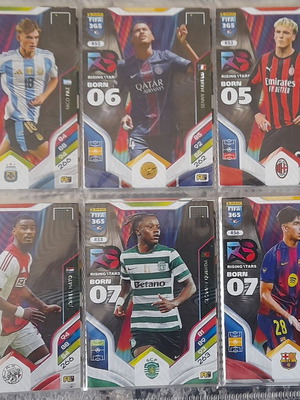 FIFA 365 2025-2026 Adrenalyn XL Rising Star set of 6 cards like new