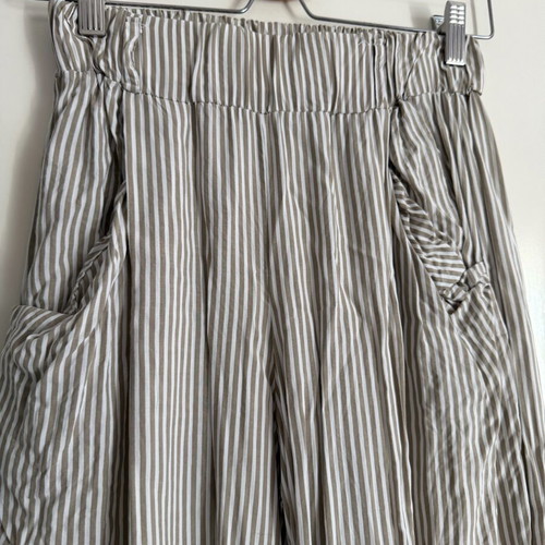 Striped palazzo pants like new, beige/white, size S