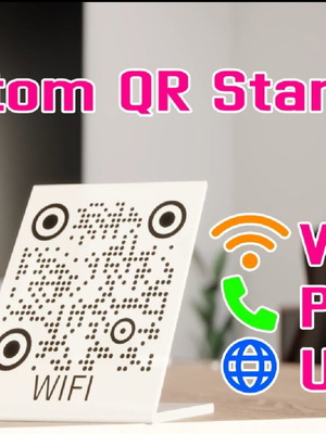 Custom QR Stand new, tabletop display
