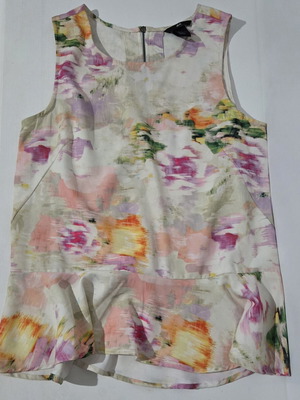 Peplum top H&M like new, colorful, size S