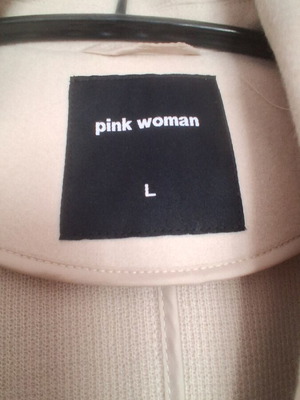 Pink Woman light women's coat, beige, size L