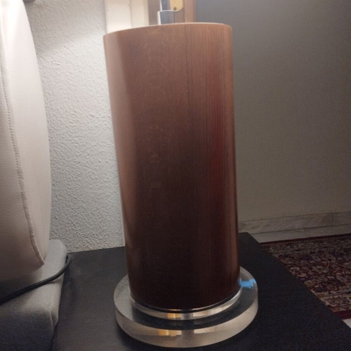 Wooden lamp with base like new, dimensions 79x13 cm