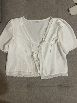 Jdy summer top, white, lace trim