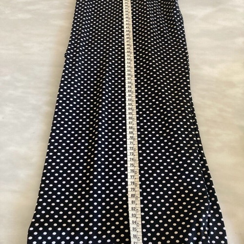 Pants dark blue with polka dots, wide elastic waist like new