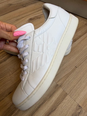 Men's original white leather sneakers Emporio Armani EA7 like new, size 44