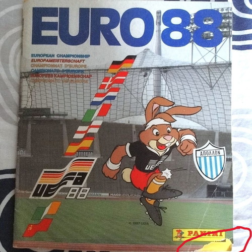 Panini EURO88 album used with unrelated stickers