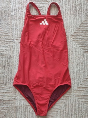 Adidas girls' one-piece swimsuit like new, ages 12-13, red