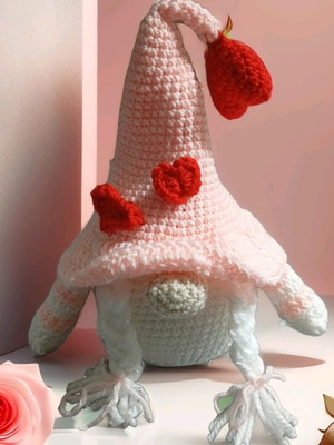 Valentine's gnome new, handmade