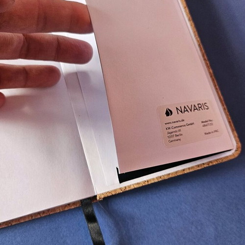 Navaris notebook with cork cover and unicorn design new