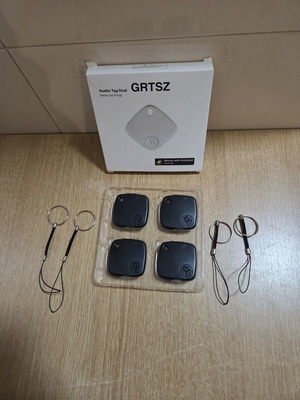 GRTSZ Sualio Tag Dual Bluetooth trackers set of 4 black new