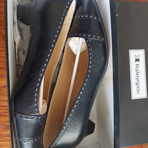 Kalogirou leather loafers like new, black, size 38