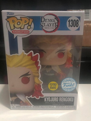 Funko Pop Demon Slayer Kyojuro Rengoku #1308 Glow in the Dark Like New