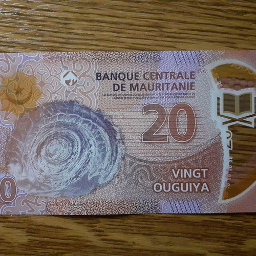 Mauritania 20 Ouguiya Polymer Banknote 2020 New