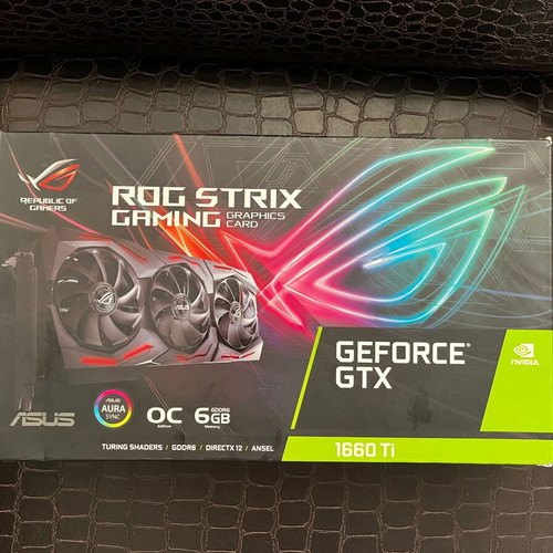 ASUS ROG Strix GTX 1660 Ti 6GB GDDR6 graphics card with box, new