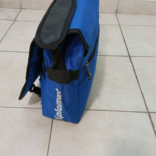 Messenger bag new blue shoulder with durable material and pockets