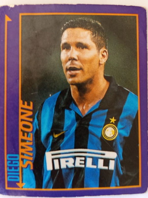 Diego Simeone Inter Milan collectible sticker 1998
