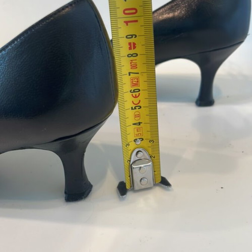 Leather pumps used, size 38, black, 5cm heel