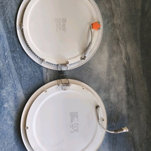 Led recessed lights used, pack of 5, 22cm, white and red