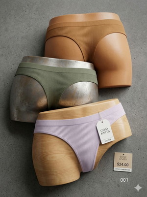 Women's underwear set 3 pieces size large multicolor new