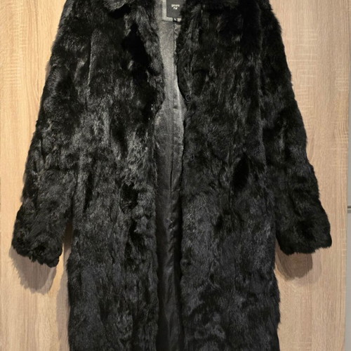 Women's coat new large with genuine rabbit fur