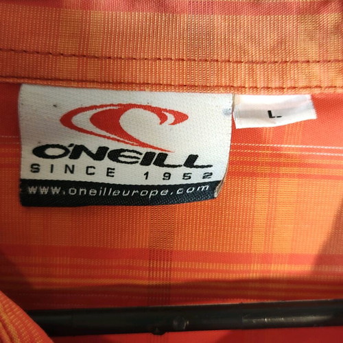 O'Neill men's shirt size L checked orange like new