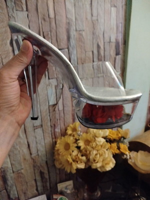Silver high heel sandal new with stiletto heel and rose details