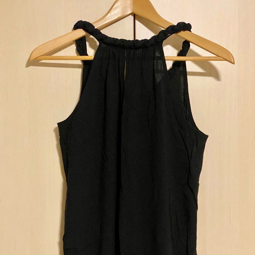 Zara black maxi cotton dress like new, ancient Greek style