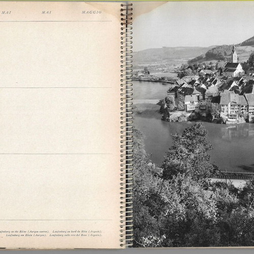 Agenda 1953 spiral-bound used diary with 60 images