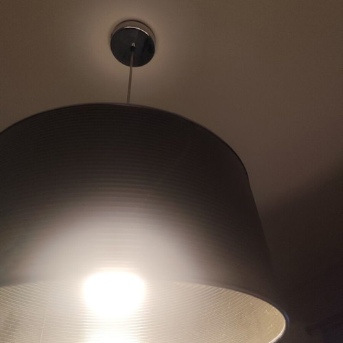 Ceiling light used, brown with gold interior