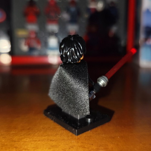 Darth Devastator figure like new with base, two expressions, cape, lightsaber