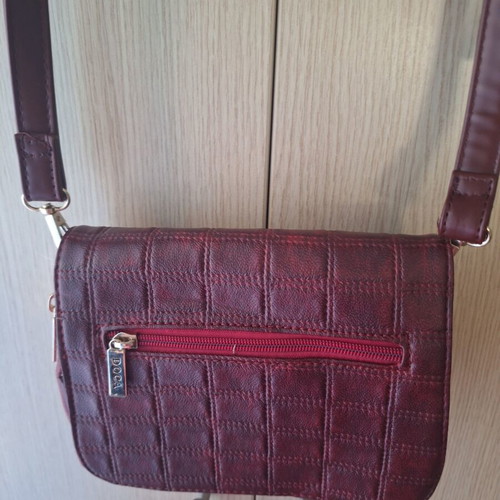 Doca crossbody bag new, red and gold, adjustable strap
