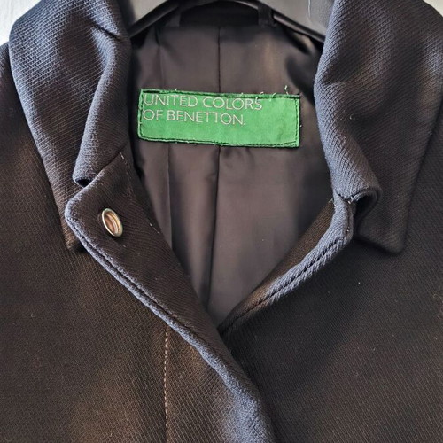 Benetton women's black coat, size L
