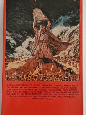 The Ten Commandments video tapes used, 2 rare without subtitles