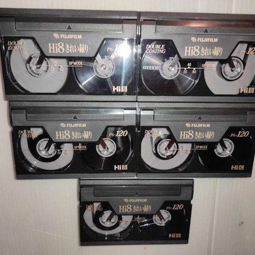 Hi-8 cassettes used, pack of 5 pieces