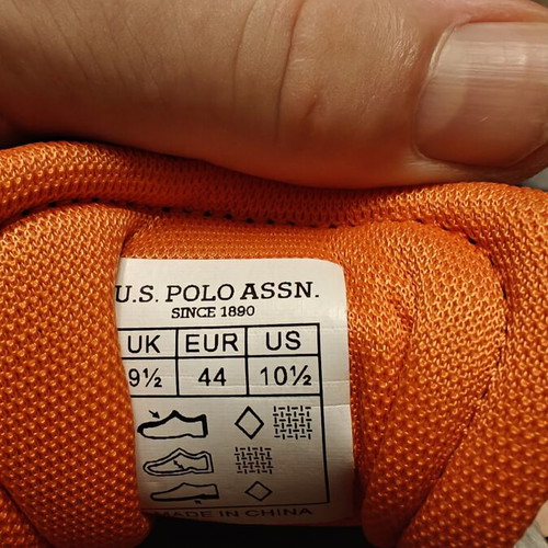 Us Polo Assn men's sneakers size 44, blue and orange