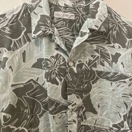 Zara Kids short sleeve shirt, tropical design, size 11-12 years (152 cm)