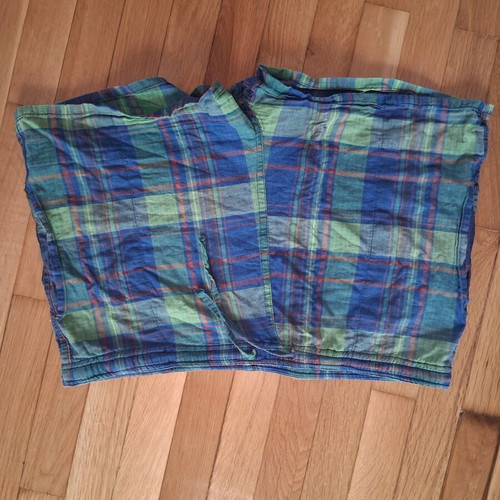 Pijama shorts used, blue and green, sizes M to XL