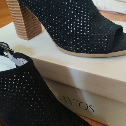 Women's sandals like new, black castor size 37