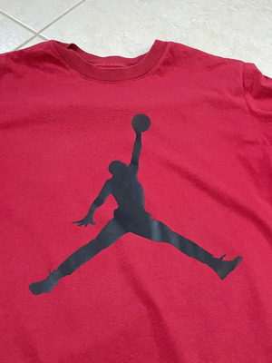 Jordan T-shirt, red, size Medium, slim fit