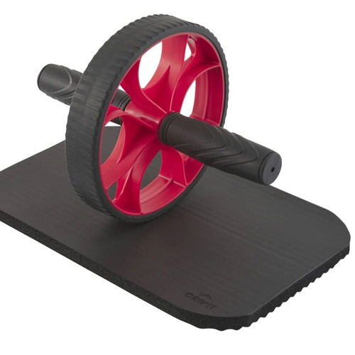 Ab wheel black with non-slip handles and knee pad new