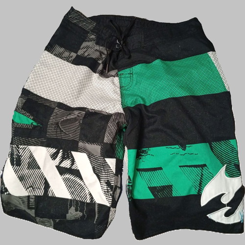 Billabong Boys' Swimwear Size 30 Like New, Black and Green
