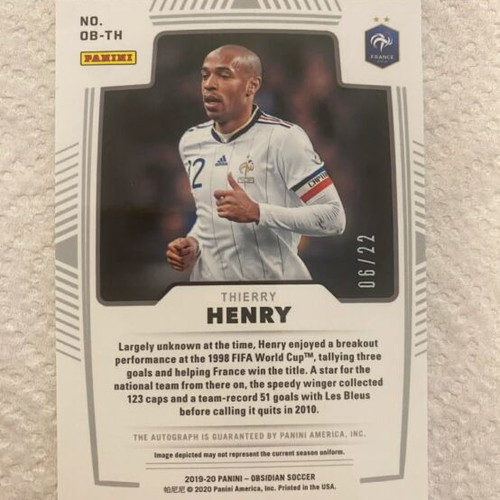 Thierry Henry Autograph card new