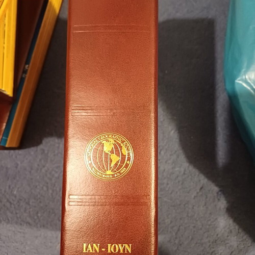 National Geographic magazines like new, 85 issues in custom leather cases