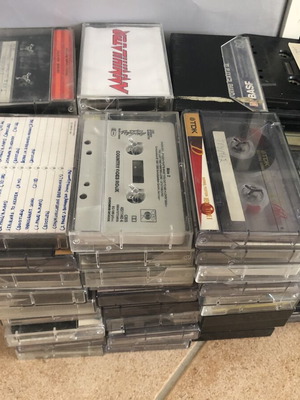 Music cassette tapes used, 80 pieces, laiko and rock