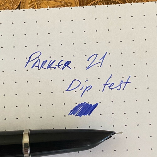 Parker 21 vintage fountain pen refurbished, black with fine nib