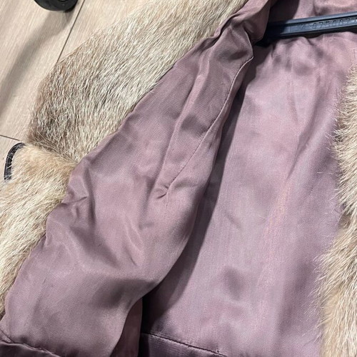 Real women's fur like new, size 50, beige brown