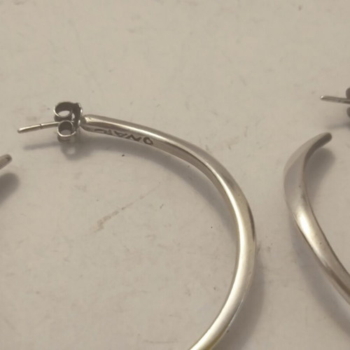 Onar silver 925 hoop earrings