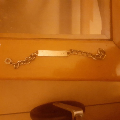 Silver dog tags and keychain used, 925-950 grade